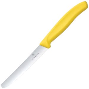 Nóż pikutek z ząbkami Victorinox Swiss Classic 11cm żółty 001