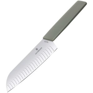 Japoński nóż szefa kuchni Santoku Victorinox 17cm oliwkowy 001