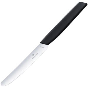 Nóż z ząbkami pikutek Victorinox Swiss Modern 11cm czarny 001