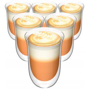 Komplet szklanek termicznych do kawy herbaty 300ml Miowi Tulip 6 szt 001