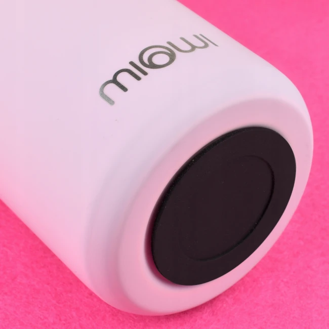 Kubek termiczny z termometrem 400ml różowy 110