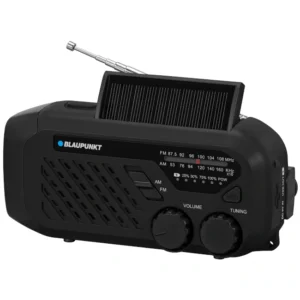 Radio przenośne solarne turystyczne z dynamo Blaupunkt czarny 001